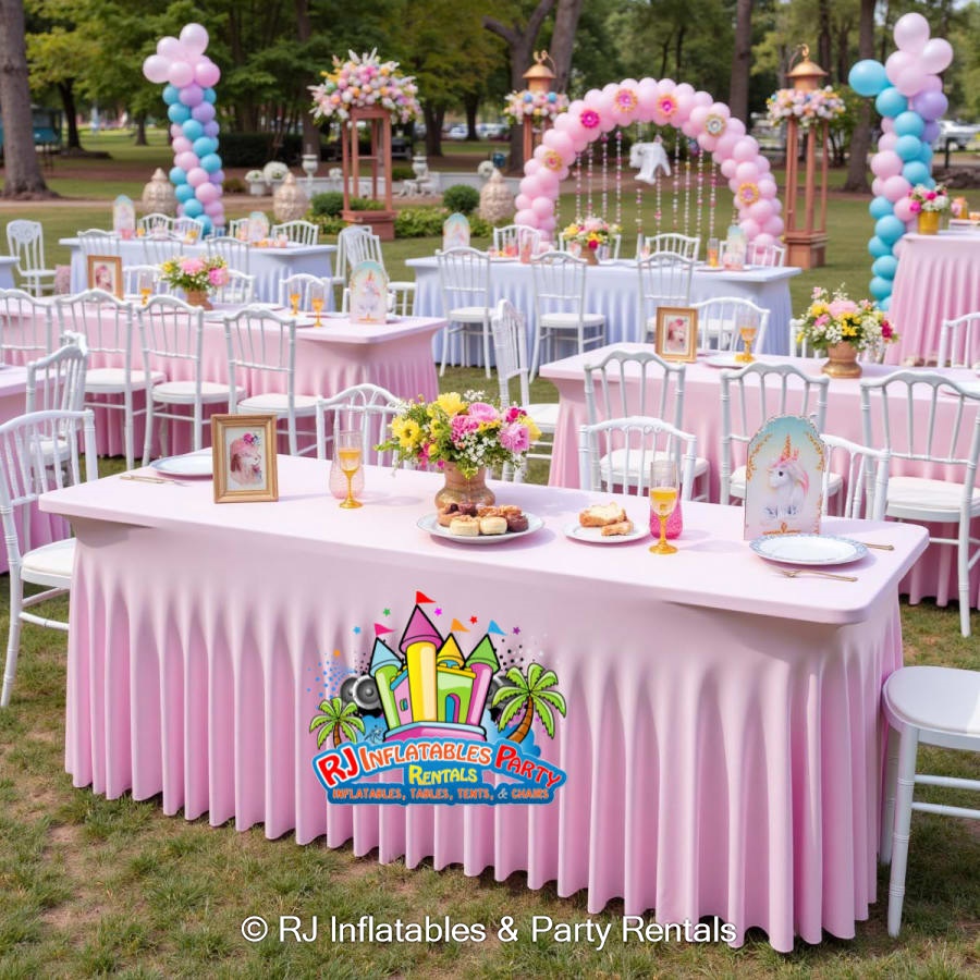 Table, Chair, Tent Rental- RJ Inflatables in Macon and Warner Robins
